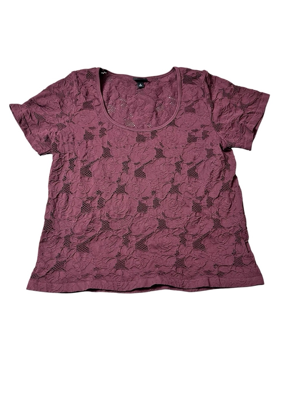 Torrid Seamless Scoop Crop Top Red Sheer Size 2X